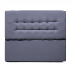 GENERICO - Respaldo De Cama 2 Plazas Valencia Tela Gris Oscuro