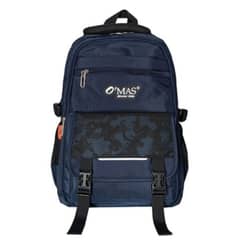 OMAS - Mochila Escolar con Broches Camuflaje Poliéster 46X33X16 cm Azul