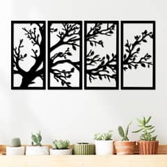 ELAB PROPIA - Set 4 Cuadros Arbol de la Vida 40x20cm c.u. - Madera Fun Republic