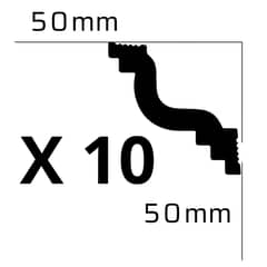 MAROPOR - 10 Unidades De Cornisa M50 50x50mm