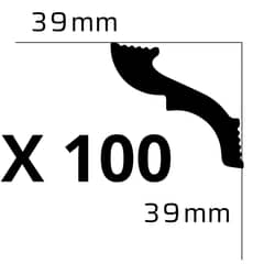 MAROPOR - 100 Unidades De Cornisa M40 39x39mm