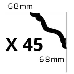 MAROPOR - 45 Unidades De Cornisa M68 68x68mm