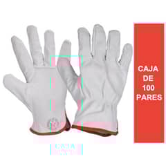 CONDOR - Caja 100 Pares Guante Cabritilla Cuero Sin Forro