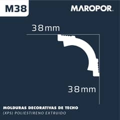 MAROPOR - 10 Unidades De Cornisa M38 38x38mm