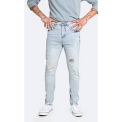 IDEM - Jeans Hombre Skinny Azul Hielo Focalizado Destroyer