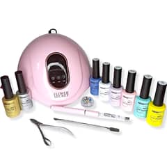 GENERICO - Kit Para Uñas Permanentes Cherimoya 8ml Lampara 54watts