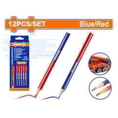 WADFOW - Set De 12 Lápiz Carpintero Bicolor Azul/rojo Wmq2512