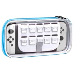 JOICO - Estuche Para Nintendo Switch Oled Tapa Acrilica Transparente Azul
