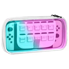 JOICO - Estuche Para Nintendo Switch Oled Tapa Acrilica Transparente Celeste