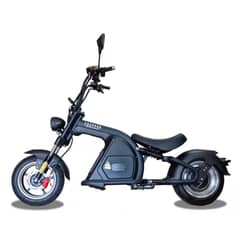 GILROY MOTOR - CHOPPER MOTOCICLETA ELECTRICA NEGRO