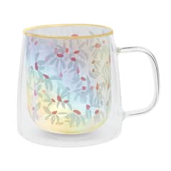 ADAGIO TEAS - Taza Doble Vidrio White Flowers 400 ml