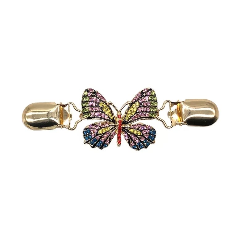 Broche Sujetador Clip De Ropa Mariposa Dorado TALLA UNICA