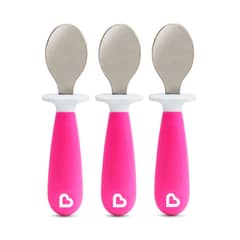 MUNCHKIN - Set de 3 Cucharas Rosadas