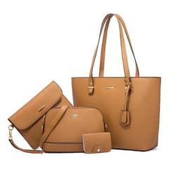 EVERSO - Set De 4 Cartera Bolso Monedero Estuche Neceser Tarjetero Para Mujer