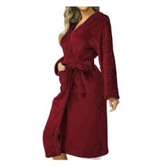 GENERICO - Bata De Dormir Polar Para Invierno Con Capucha Para Mujer