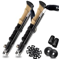 PENTAGON - Bastones Trekking Ajustable Aluminio Profesional x2