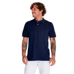 CAT - Polera Polo Casual Hombre Logo Jersey Polo Azul