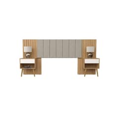 BE DESIGN - RESPALDO BOX ZARA PARA 2PL -CAMARÚ / PÉROLA 1,40 / 1,60.