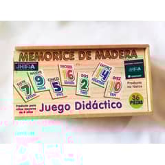 GENERICO - Memorice de numeros de madera
