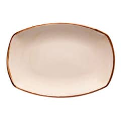 CORONA - Bandeja de porcelana 36x25 cm beige Artisan