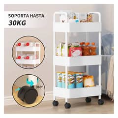 ANGELES DEL HOGAR - ORGANIZADOR ESTANTE METÁLICO RACK 3 NIVELES