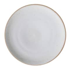 CORONA - Plato llano coupe 23 cm blanco/beige Artisan