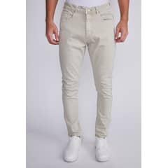 SIOUX - Jeans Hombre Beige Super Slim Con Roturas
