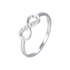 ANDREA COGGIOLA JOYAS - Anillo Cristina Infinito Circón Plata Fina 925