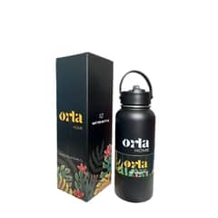 GENERICO - Termo Botella 1 Litro Acero Inox ORLA HOME + Tapa extra