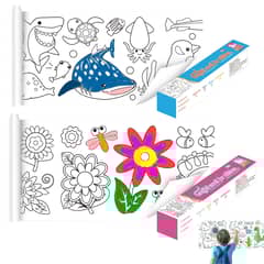 EVERSO - 2pz Rollo De Papel De Dibujo Para Colorear Pintar Para Niños
