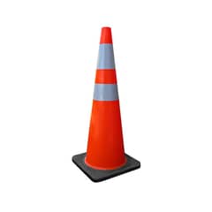 DVP - Cono Seguridad Vial Transito 90 cm 2 Cintas Reflectantes PVC