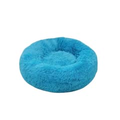 GENERICO - Cama De Felpa 80cm Para Mascotas Ideal Para Invierno Celeste