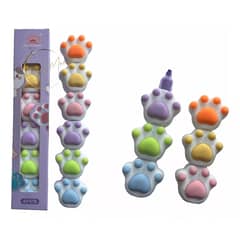 GENERICO - Lápices Destacadores, 5 Colores Diseño Garrita Gato Kawaii