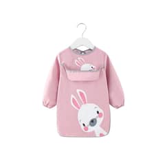BABYLUNA - Delantal Babero Largo Impermeable para Niñas Rosado