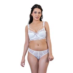 GENERICO - Faenza Conjunto Fiorella ropa interior blanco con encaje