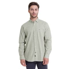 MCGREGOR - Camisa Cuadrillé Regular Fit Oliva Claro