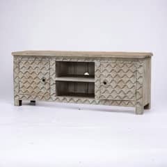 MUEBLES EL HERRERO - Rack Tavira Crema 150x43x63 cms