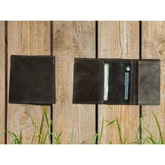 MUNDO PIEL - Billetera Hombre Cuero Reno Café Oscuro