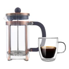SIMPLIT - Pack Cafetera Francesa 600 ml + Taza Vidrio 350ml