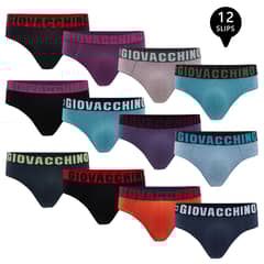 GIOVACCHINO - Pack de 12 slip Algodon Hombre.