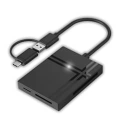 ULINK - Lector de Memorias Profesional 5en1 USB 3.0 High Speed RD500 - Negro