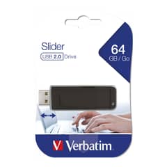 VERBATIM - Pendrive 64Gb Slider Usb Negro
