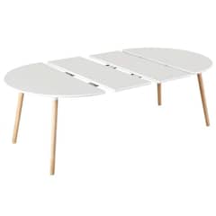 OH MI HOGAR - Mesa Extensible Blanco 100cm a 180cm