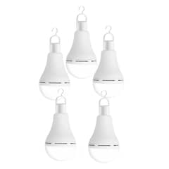 GENERICO - Pack X5 Ampolleta Led E27 Recargable Luz Emergencia Foco 9w