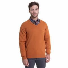 MCGREGOR - Sweater Cuello V Melange Ocre