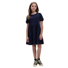 GAP - Vestido Manga Puff Azul