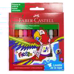 FABER-CASTELL - Marcador Fiesta 12 colores