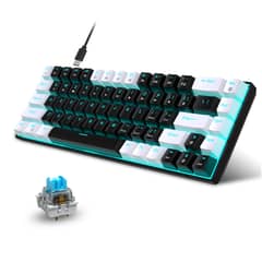 VENUS MIA - Teclado de juego por cable 68 teclas - Negro y Blanco
