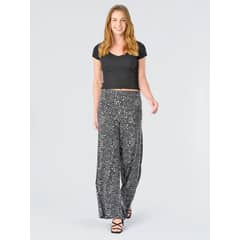 BOUS - Pantalón Casual Lunares Irregulares Negro