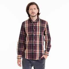 POTROS - Camisa Trevira Fantasía Burdeo
